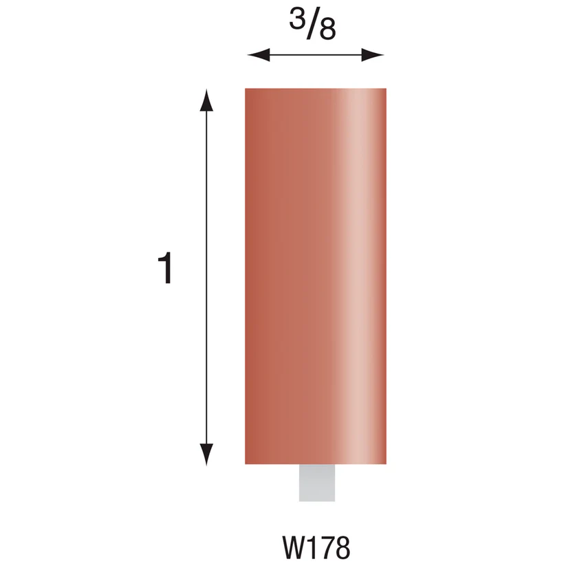 [310-1780] W178 Red Mounted Points 1/8" Shank (Pkg of 24)