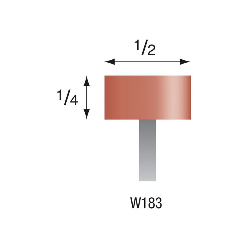 W183 Red Mounted Points 3mm Shank (Pkg of 24)