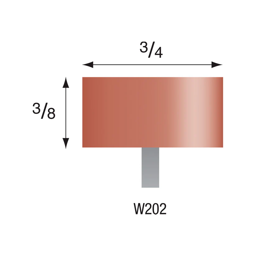 [310-2020] W202 Red Mounted Points 1/8" Shank (Pkg of 24)