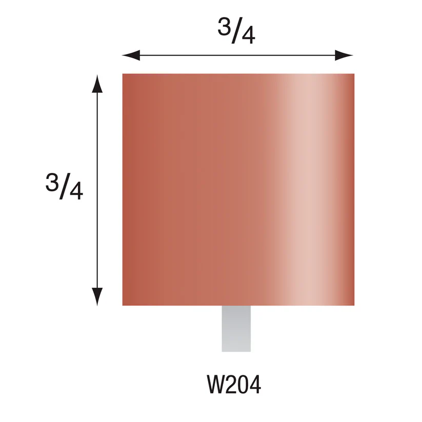 W204 Red Mounted Points 1/8" Shank (Pkg of 24)