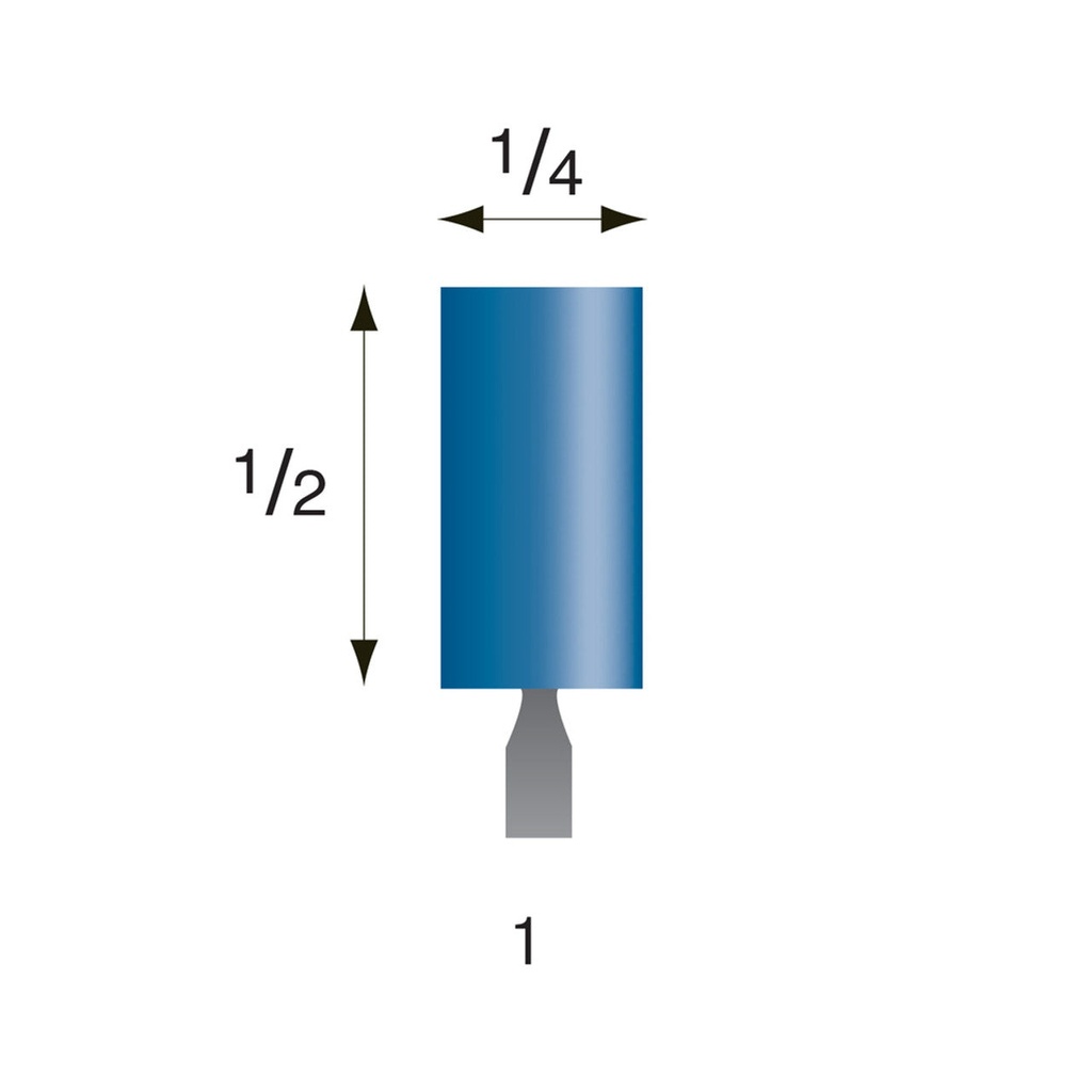 [315-0010] #1 Blue Mounted Points 3/32" Shank (Pkg of 24)