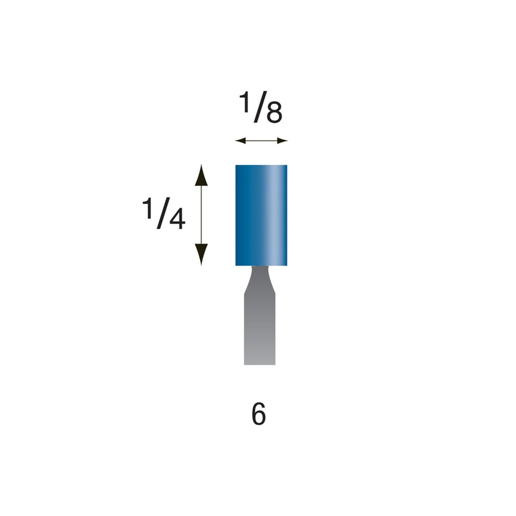 #6 Blue Mounted Points 3/32" Shank (Pkg of 24)