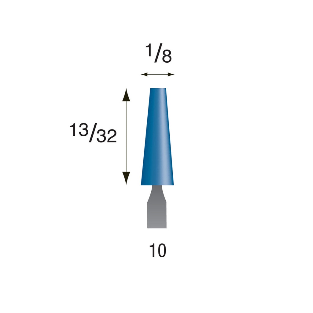 #10 Blue Mounted Points 3/32" Shank (Pkg of 24)