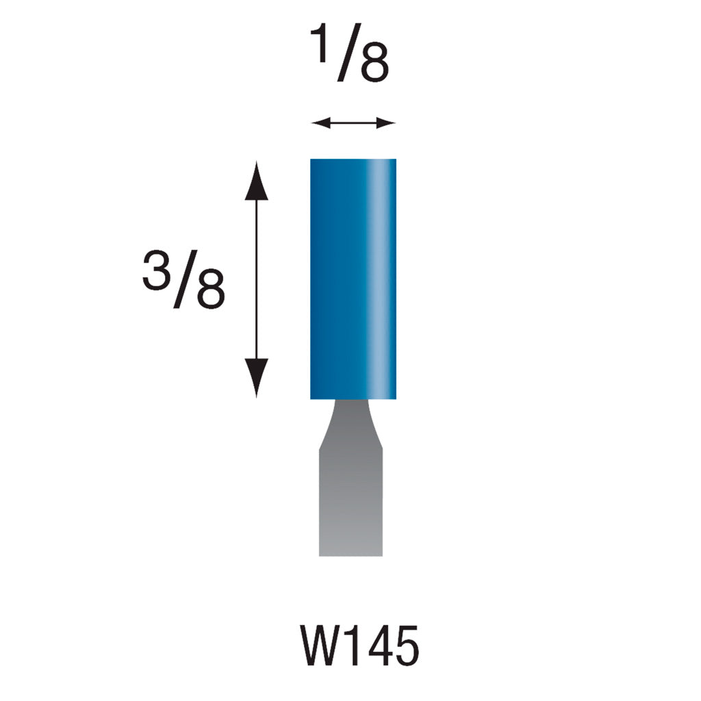 W145 Blue Mounted Points 3mm Shank (Pkg. of 200)