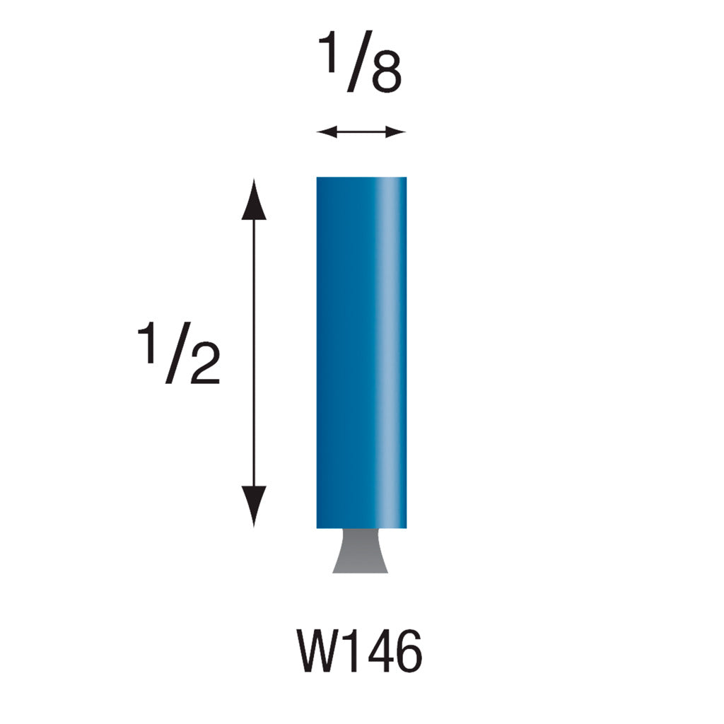 W146 Blue Mounted Points 3mm Shank (Pkg. of 200)