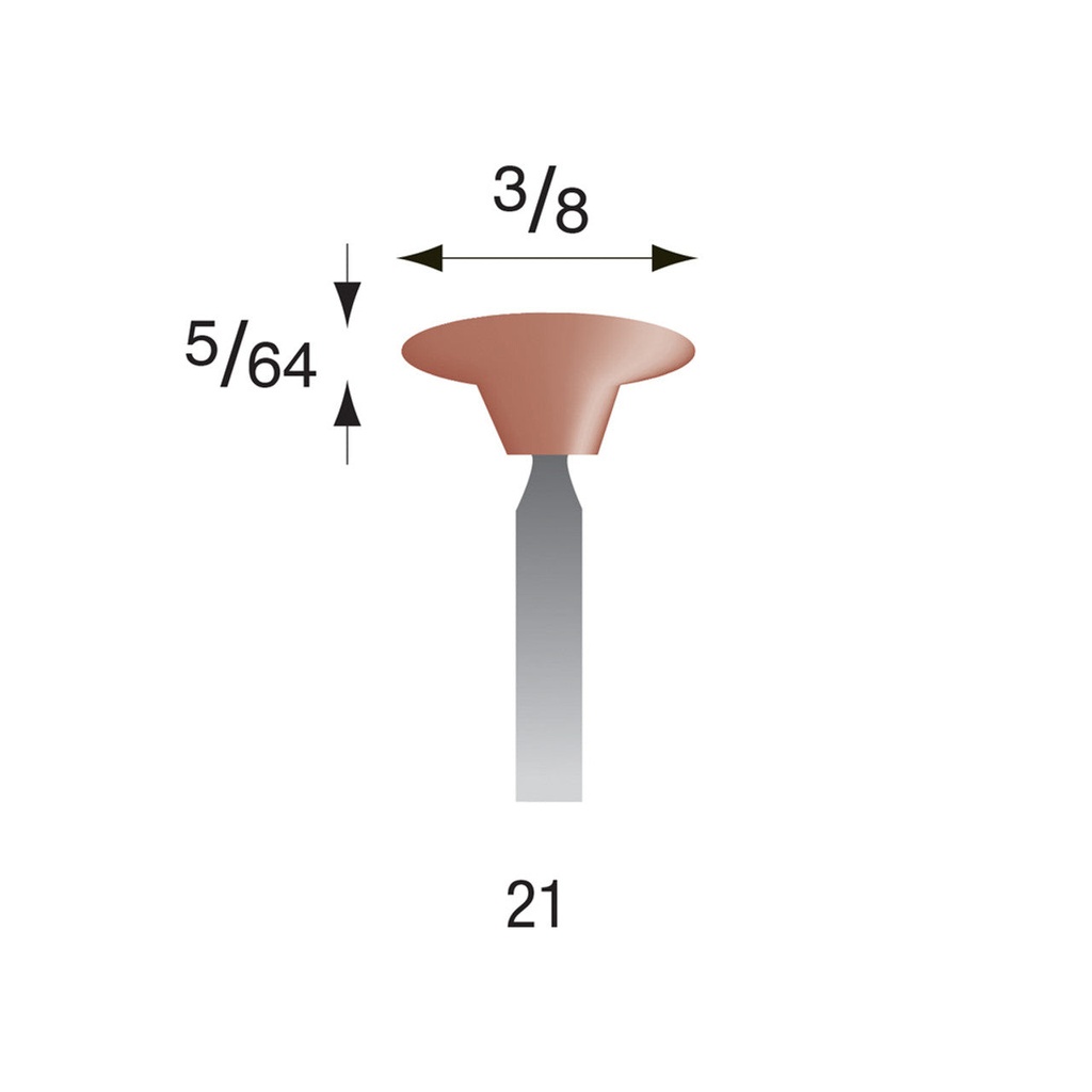 [320-0210] #21 Red Mounted Points 3/32" Shank (Pkg of 24)