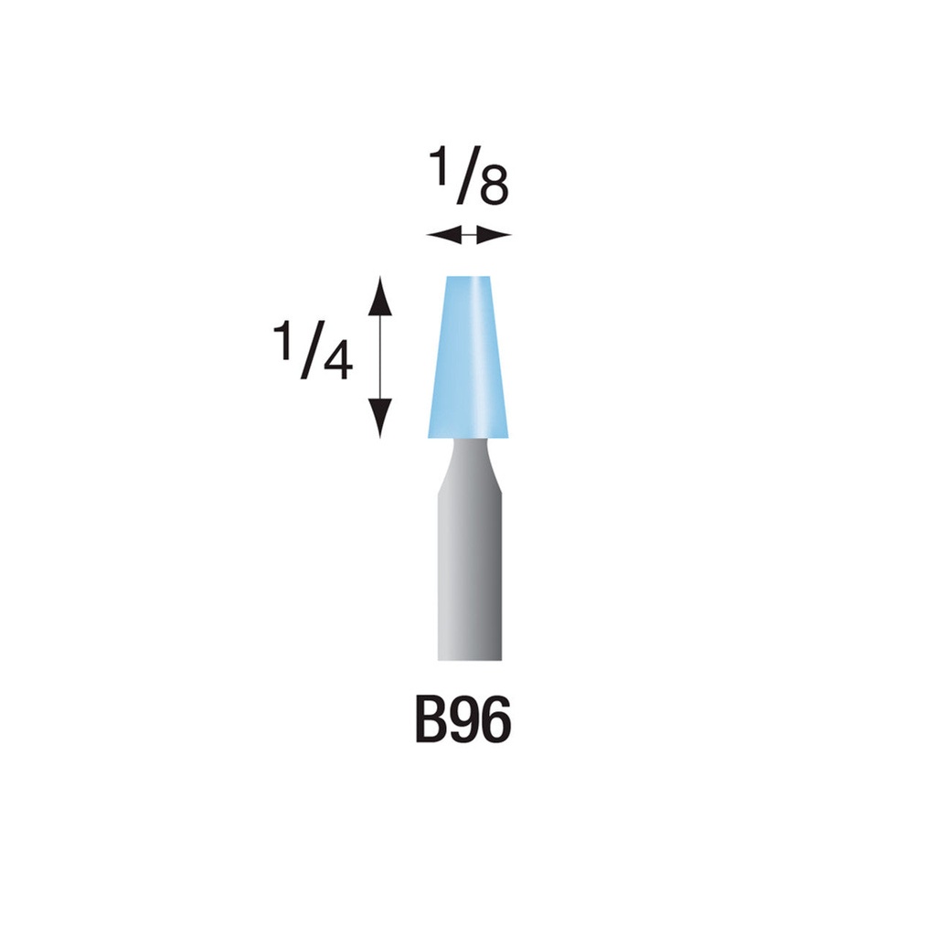 [322-0960] B96 Light Blue Mounted Points 1/8" Shank (Pkg of 24)