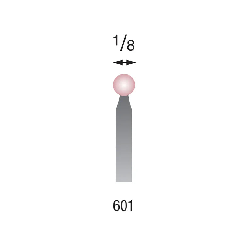 Busch® #601 Pink Polishing Points 3/32" Shank (Pkg. of 6)