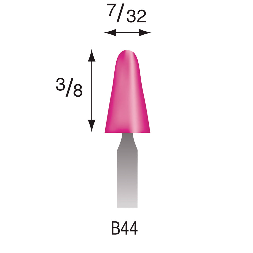 B44 Pink Mounted Points 3mm Shank (Pkg of 200)