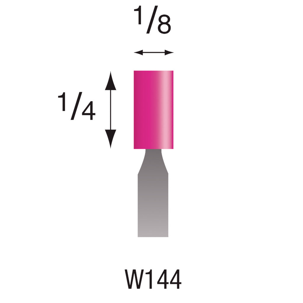 W144 Pink Mounted Points 3mm Shank (Pkg of 200)