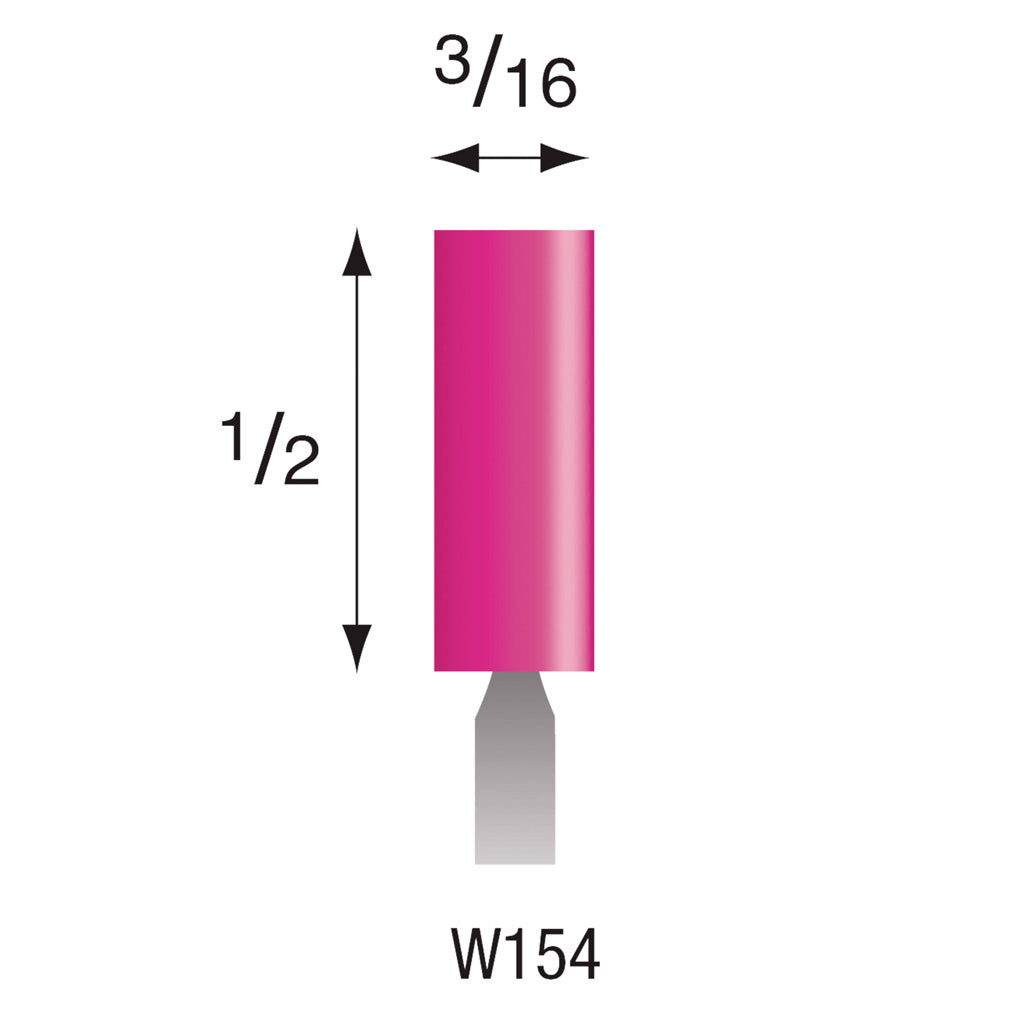 W154 Pink Mounted Points 3mm Shank (Pkg of 200)