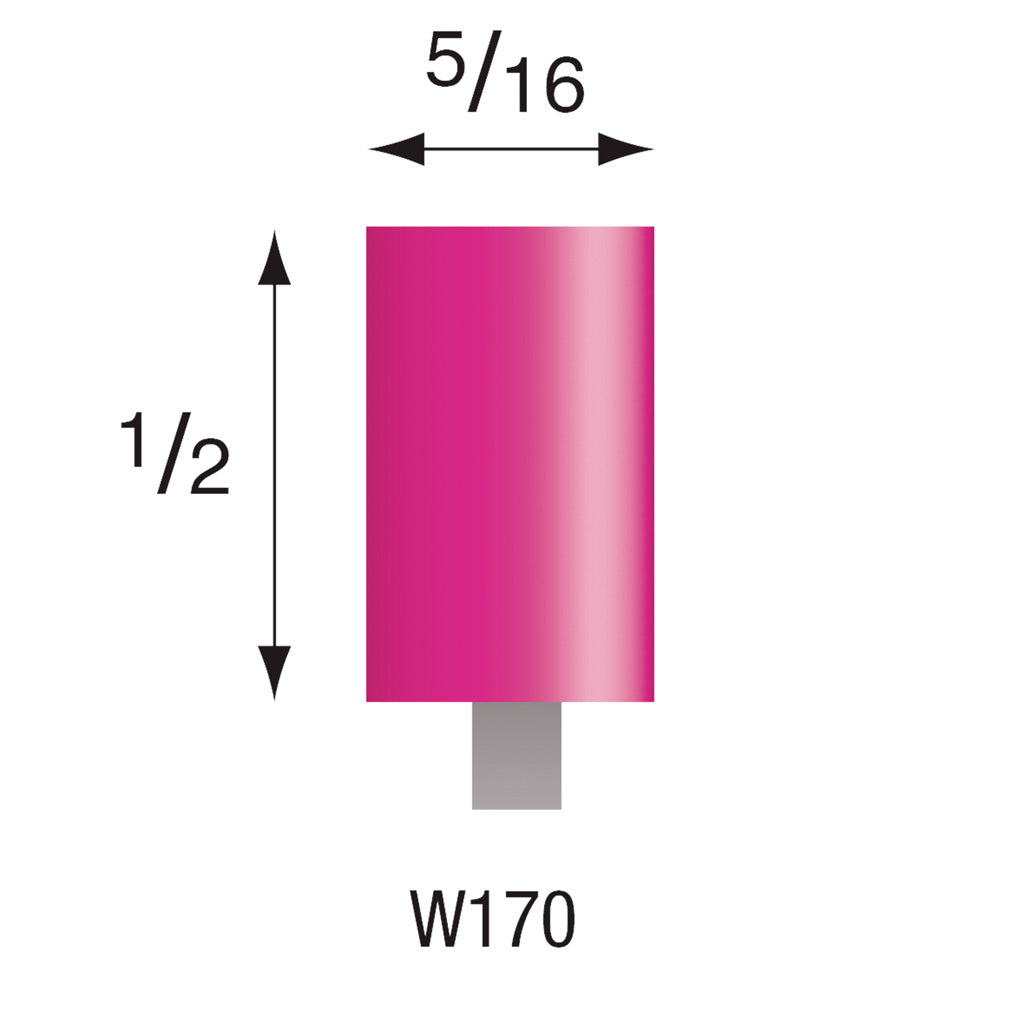 W170 Pink Mounted Points 3mm Shank (Pkg of 200)