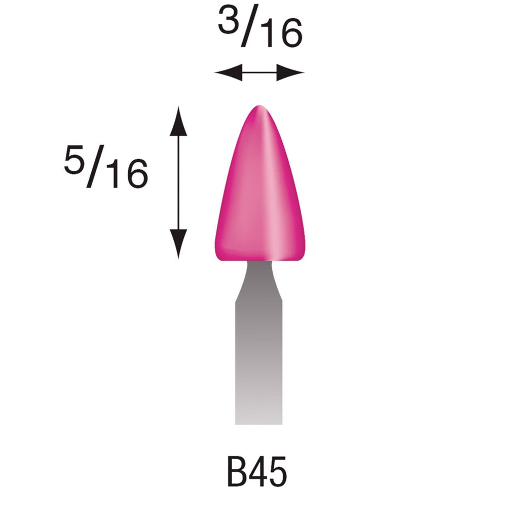 [340-0440] B44 Pink Mounted Points 1/8" Shank (Pkg of 24)