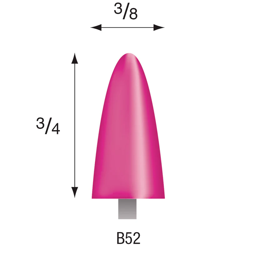 B52 Pink Mounted Points 1/8" Shank (Pkg of 24)