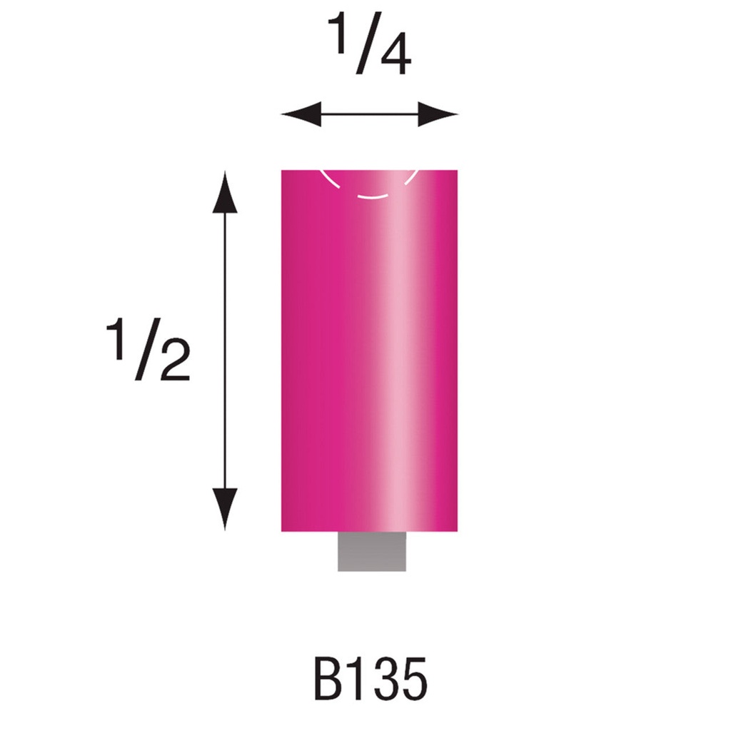 [340-1320] B132 Pink Mounted Points 1/8" Shank (Pkg of 24)