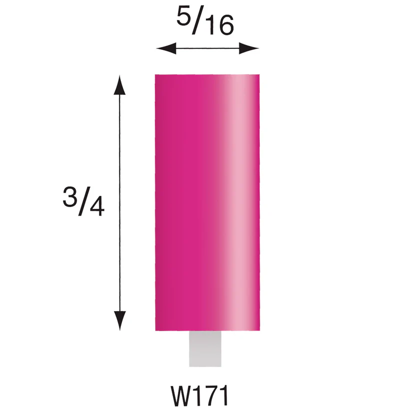 W171 Pink Mounted Points 1/8" Shank (Pkg of 24)