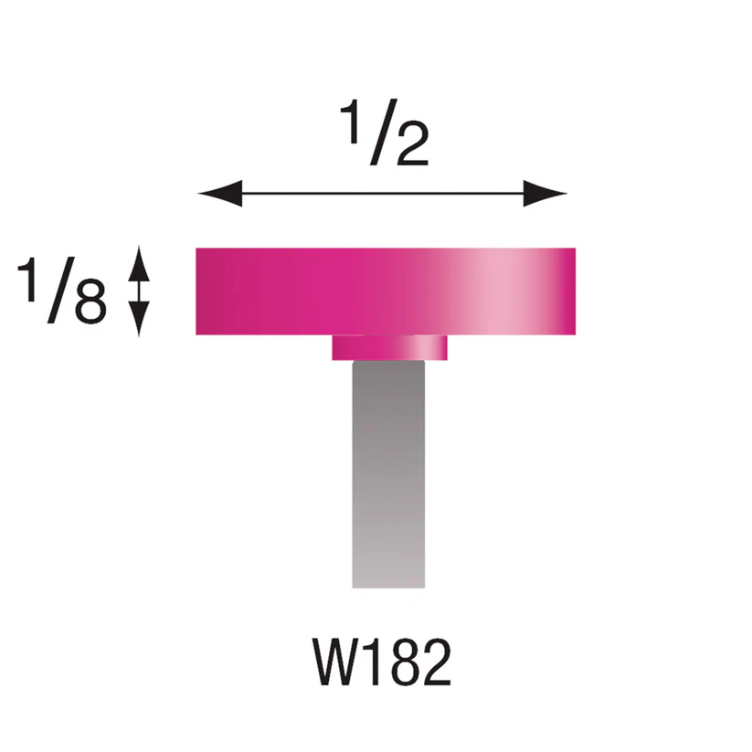 W182 Pink Mounted Points 3mm Shank (Pkg of 24)