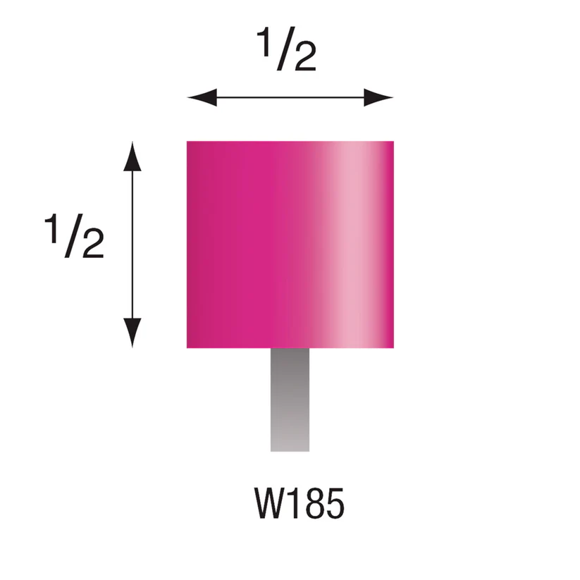 W185 Pink Mounted Points 3mm Shank (Pkg of 24)