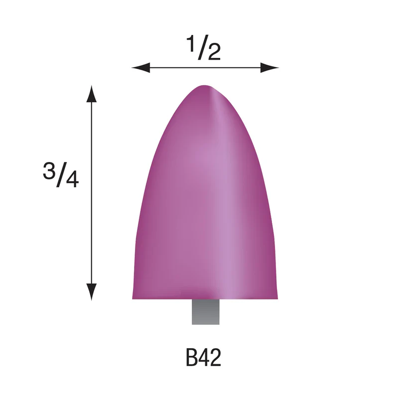 [345-0423] B42 Purple Mounted Points 3mm Shank (Pkg of 24)