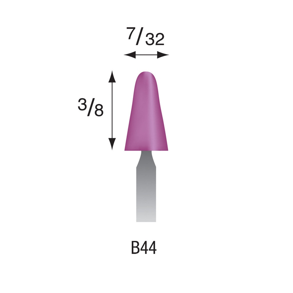 [345-0440] B44 Purple Mounted Points 1/8" Shank (Pkg of 24)