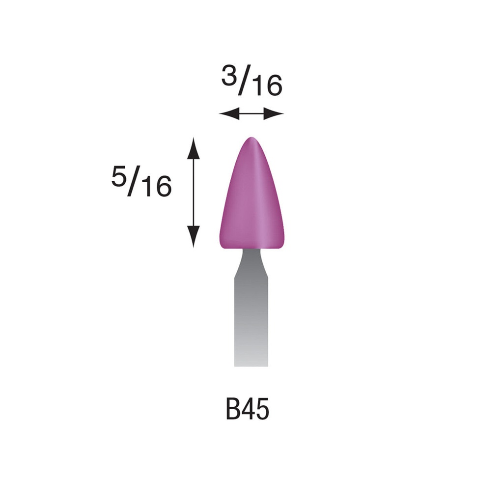 B45 Purple Mounted Points 1/8" Shank (Pkg of 24)