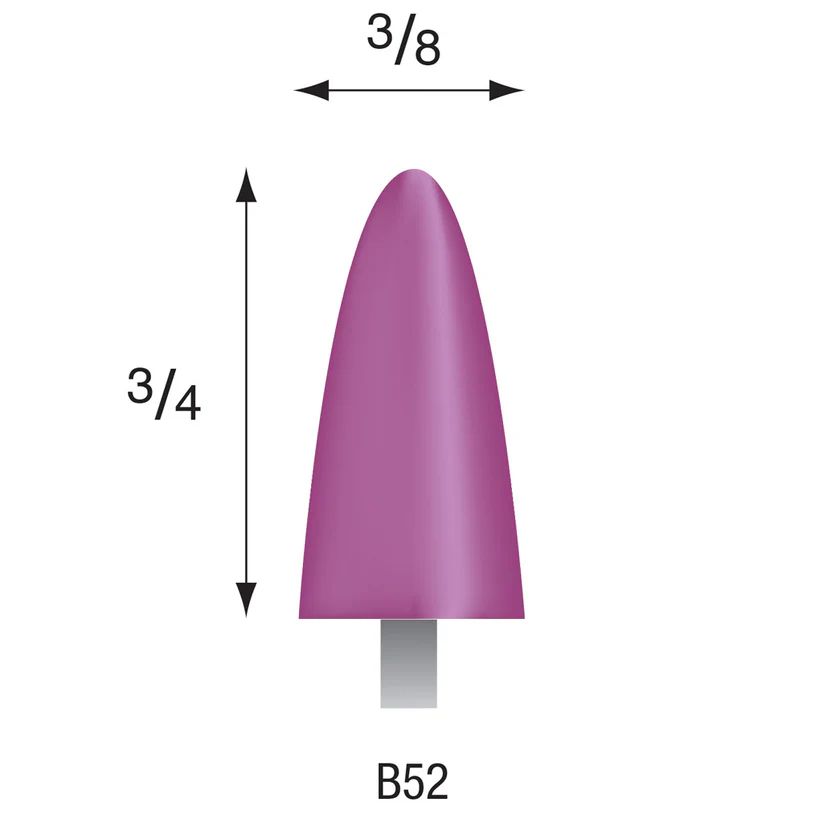 B52 Purple Mounted Points 3mm Shank (Pkg of 24)