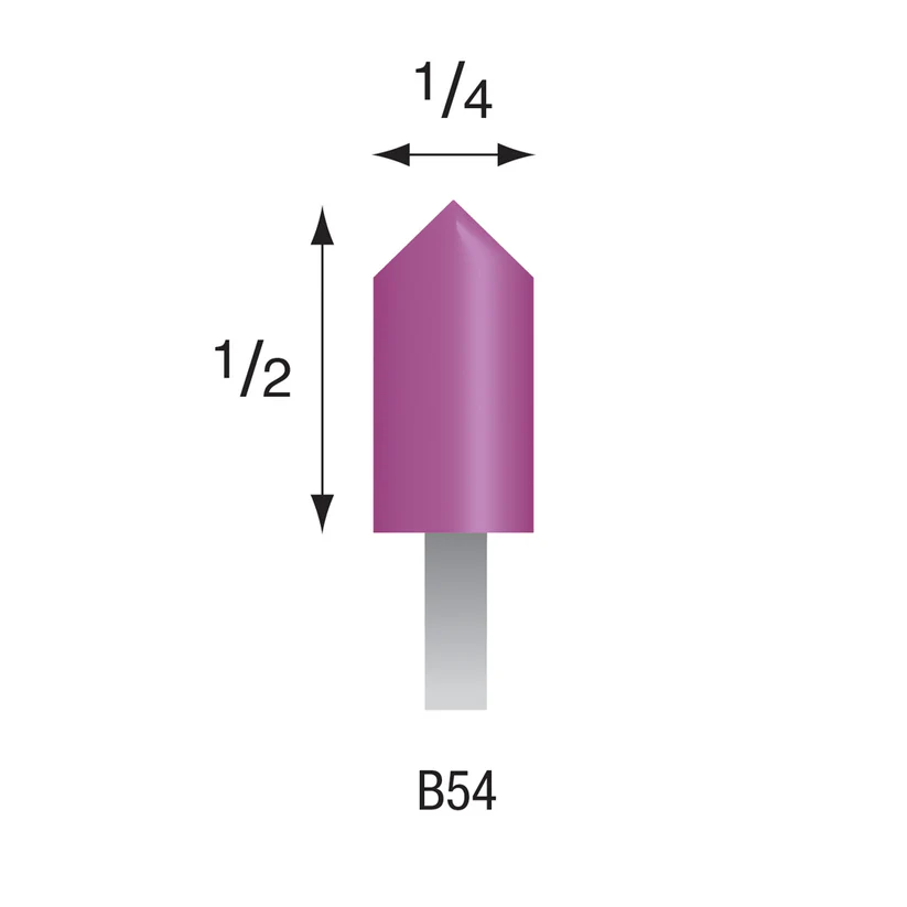 B54 Purple Mounted Points 3mm Shank (Pkg of 24)