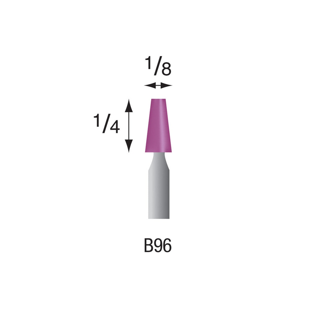 [345-0960] B96 Purple Mounted Points 1/8" Shank (Pkg of 24)