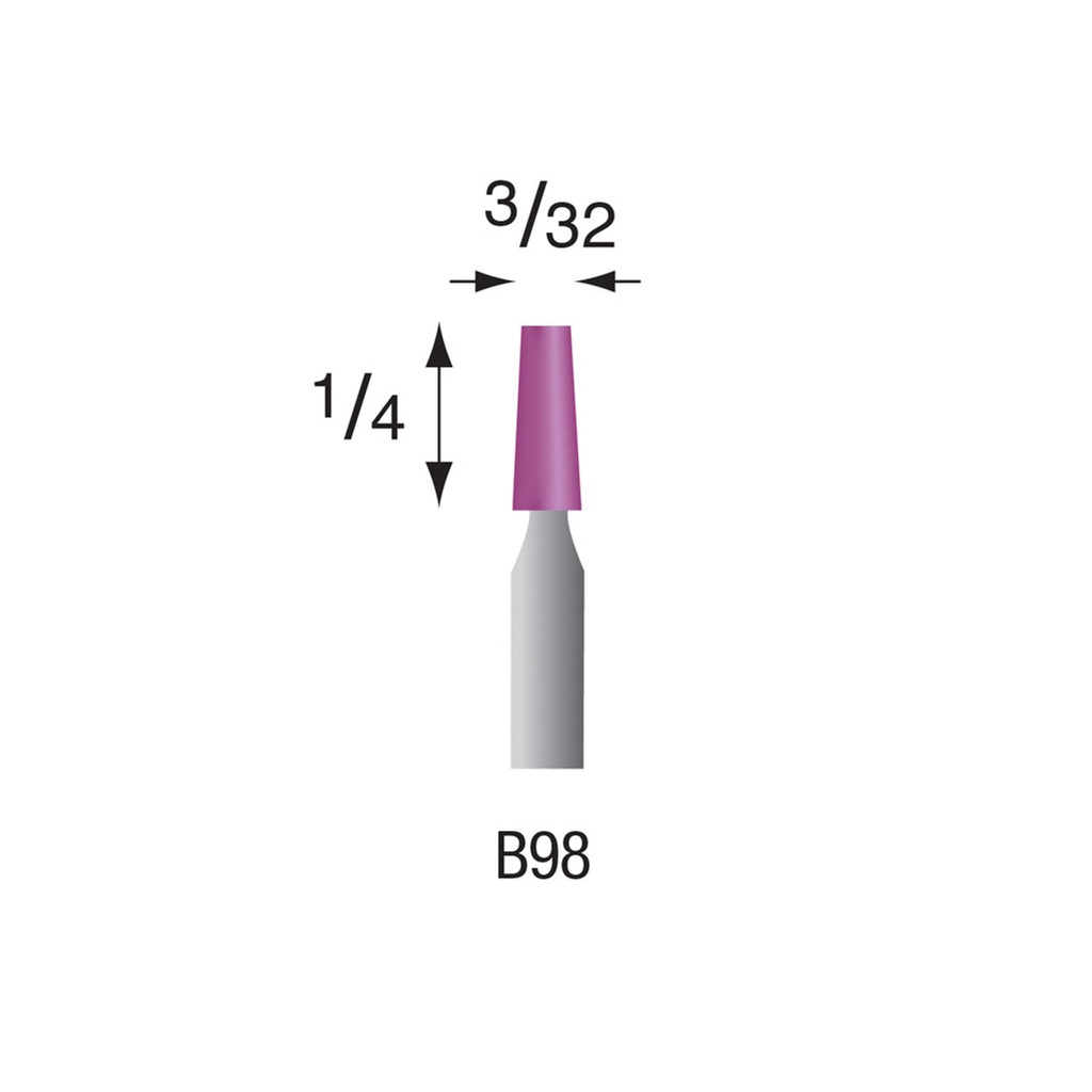 [345-0980] B98 Purple Mounted Points 1/8" Shank (Pkg of 24)