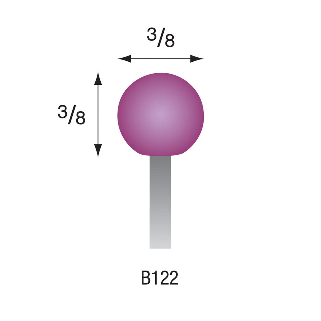 [345-1220] B122 Purple Mounted Points 1/8" Shank (Pkg of 24)