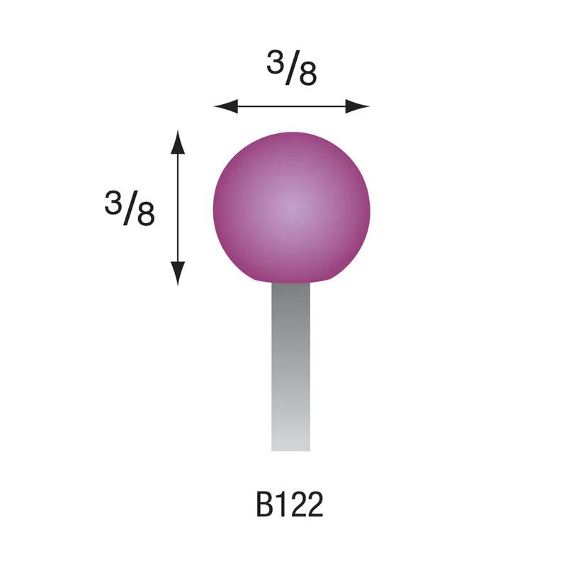 [345-1223] B122 Purple Mounted Points 3mm Shank (Pkg of 24)