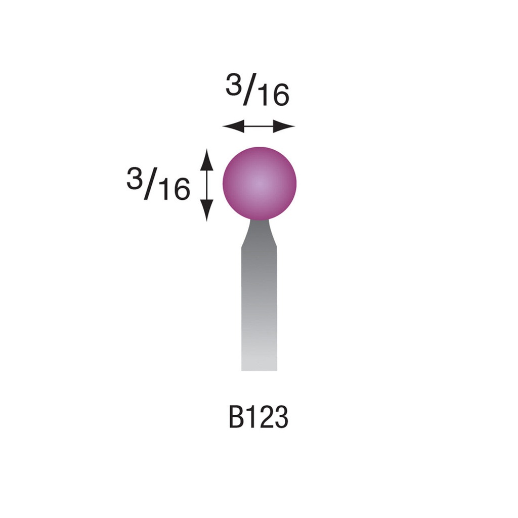 [345-1230] B123 Purple Mounted Points 1/8" Shank (Pkg of 24)