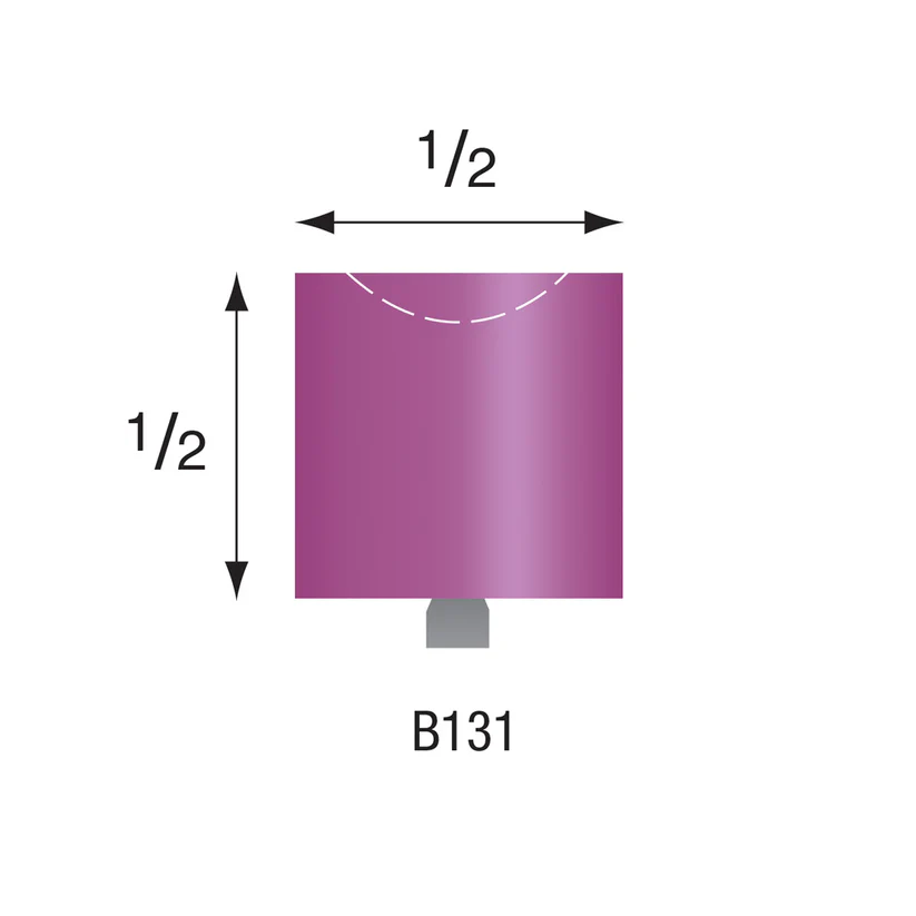 B131 Purple Mounted Points 3mm Shank (Pkg of 24)