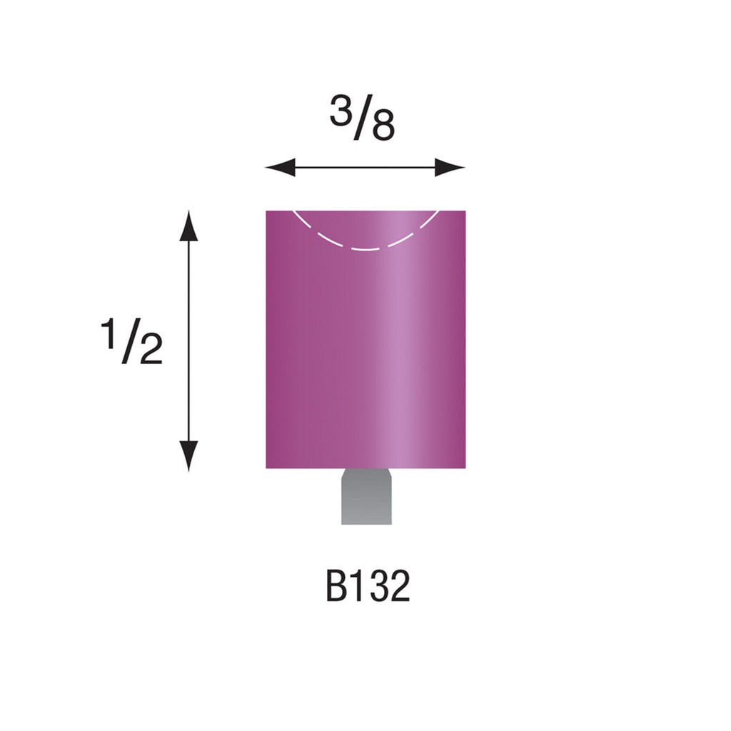[345-1320] B132 Purple Mounted Points 1/8" Shank (Pkg of 24)