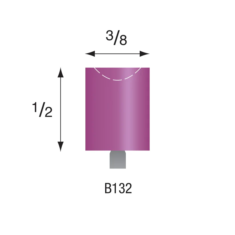 [345-1323] B132 Purple Mounted Points 3mm Shank (Pkg of 24)