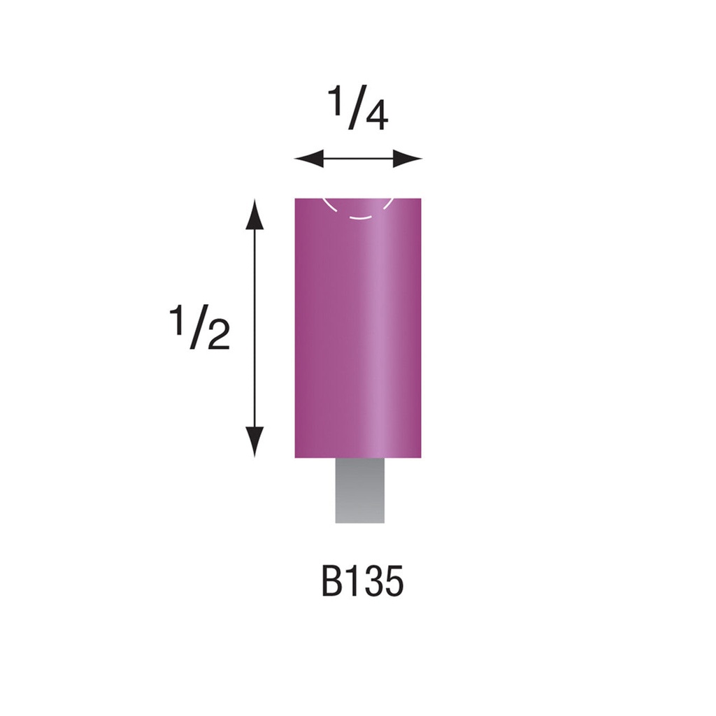 B135 Purple Mounted Points 1/8" Shank (Pkg of 24)