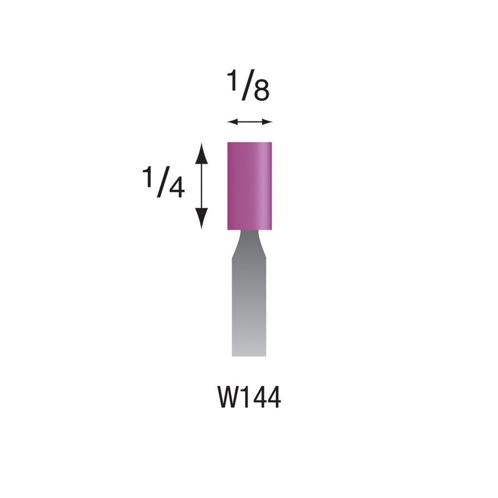 [345-1440] W144 Purple Mounted Points 1/8" Shank (Pkg of 24)