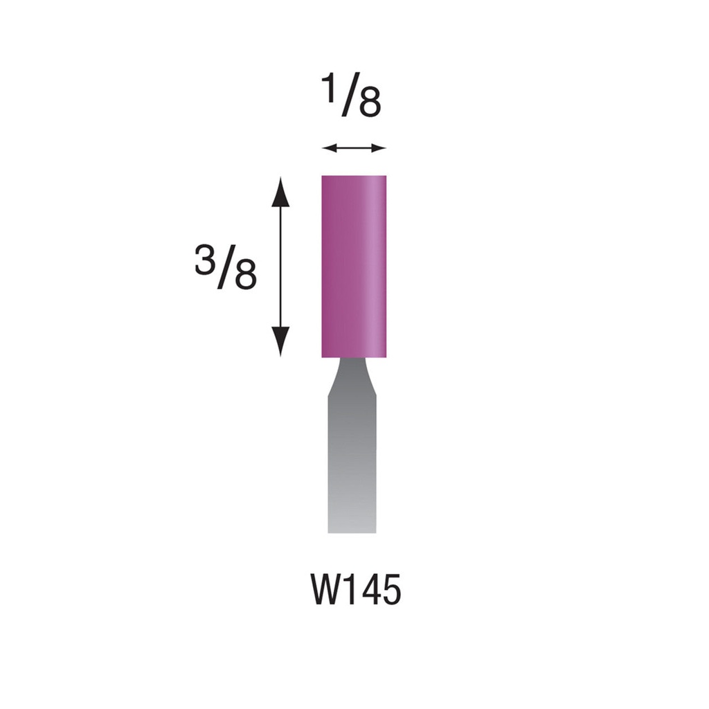 W145 Purple Mounted Points 1/8" Shank (Pkg of 24)