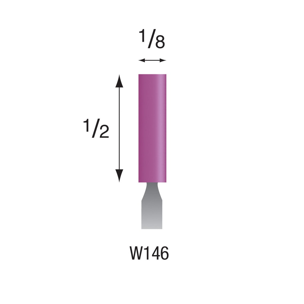 [345-1460] W146 Purple Mounted Points 1/8" Shank (Pkg of 24)
