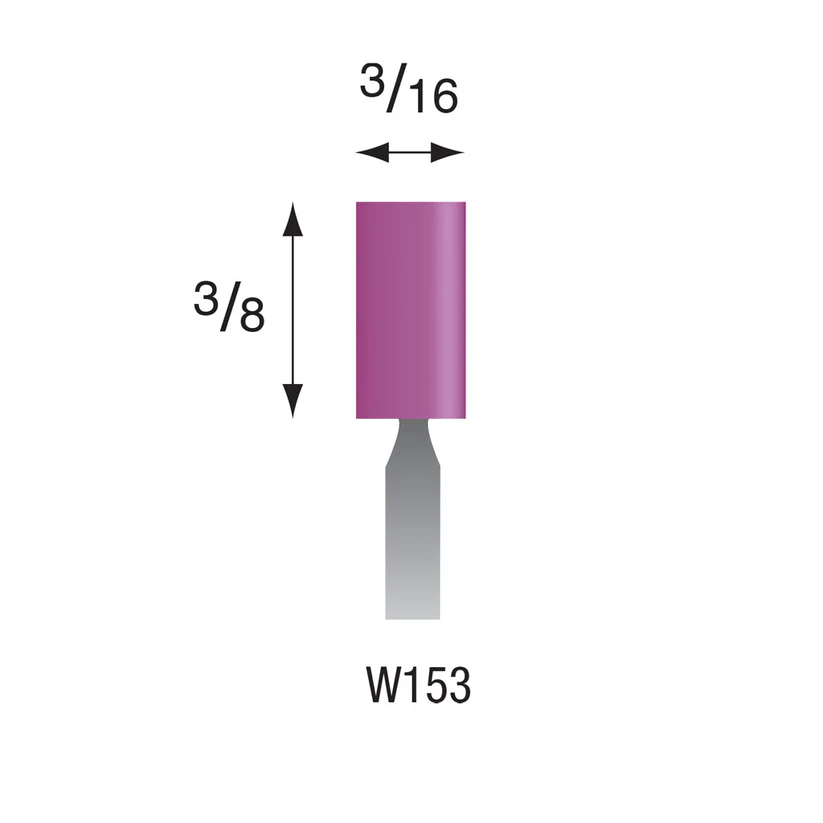 W153 Purple Mounted Points 3mm Shank (Pkg of 24)