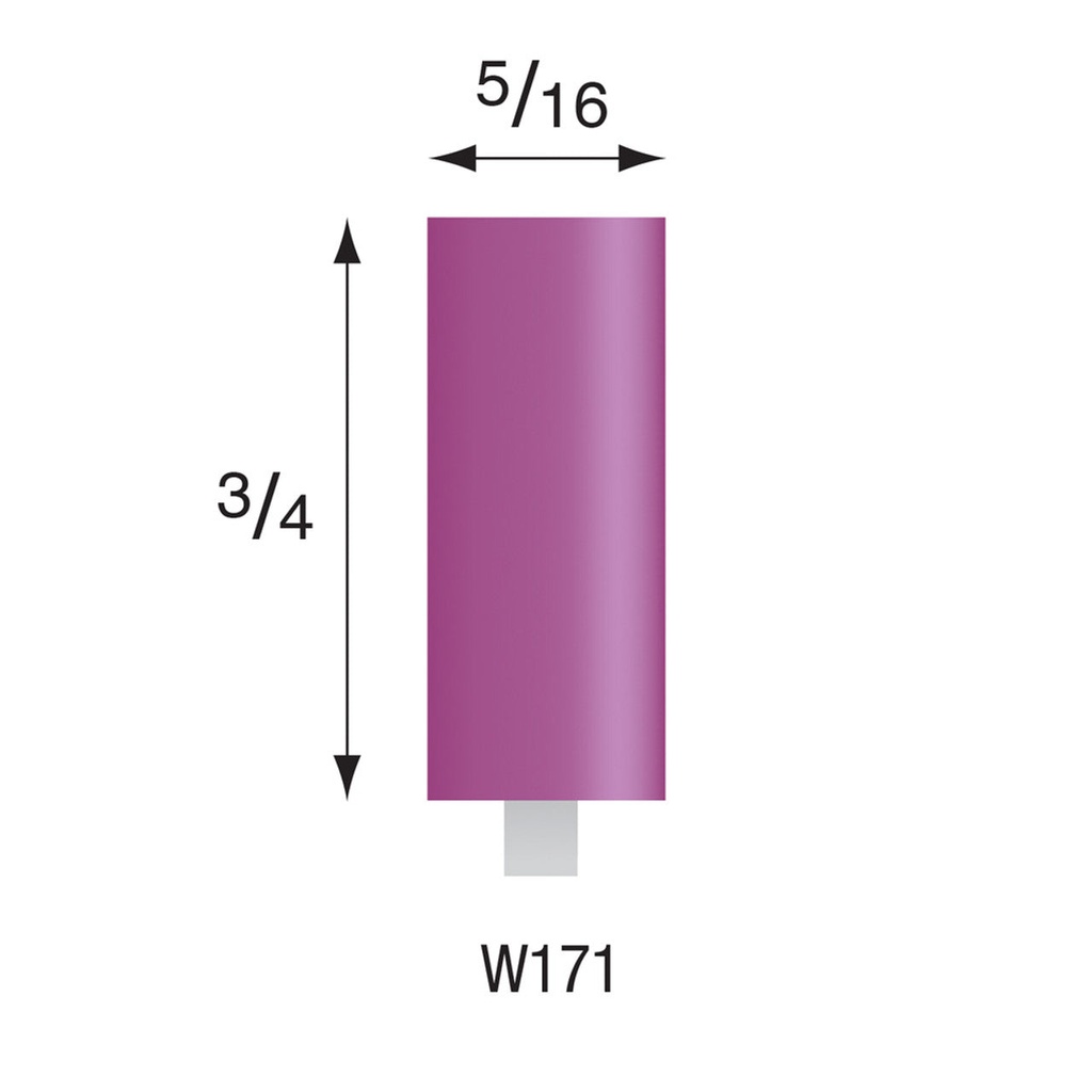 [345-1710] W171 Purple Mounted Points 1/8" Shank (Pkg of 24)