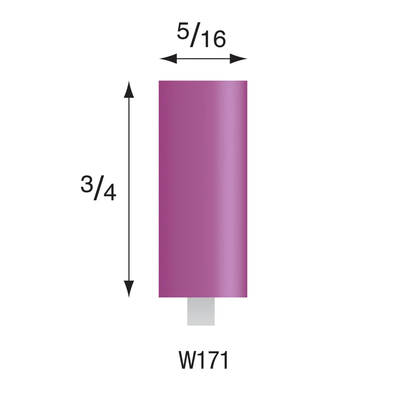 W171 Purple Mounted Points 3mm Shank (Pkg of 24)