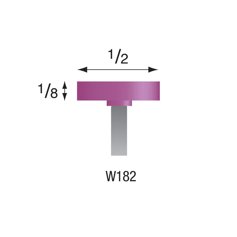 [345-1823] W182 Purple Mounted Points 3mm Shank (Pkg of 24)