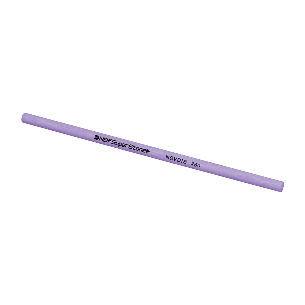 [355-0038] NSS 3.175 Round x 100mm 80 Grit Violet New Super Ceramic Stone