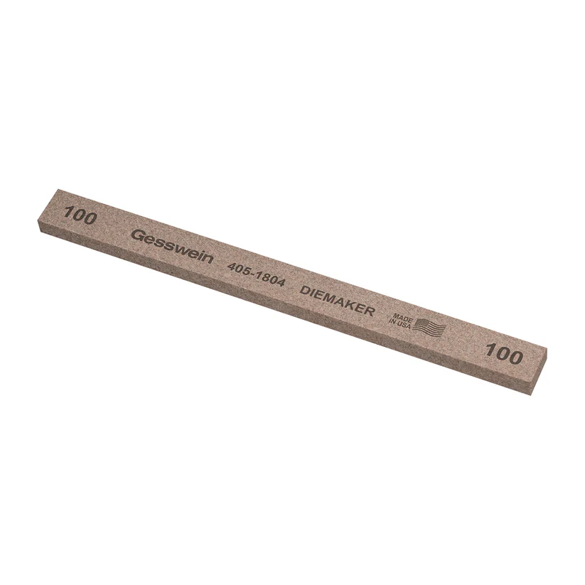 [405-1804] Gesswein® Diemaker Stones - 1/2" x 1/4" x 6", 100 Grit  (Pkg. of 12)