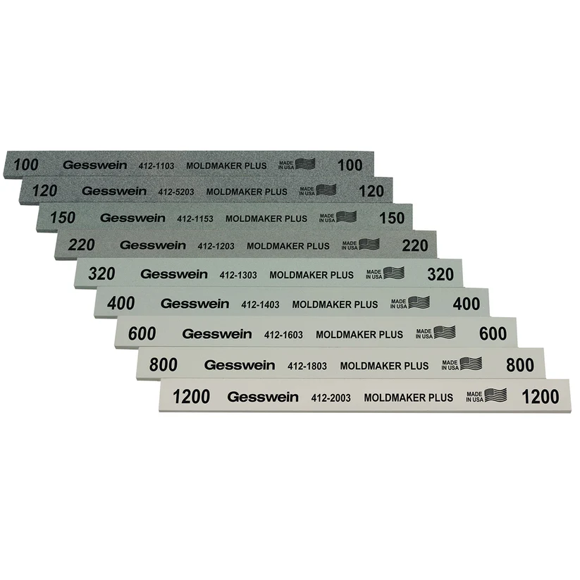 Gesswein® Moldmaker Plus Polishing Stone All-Grit Set of 9 (1/2" x 1/8" x 6")
