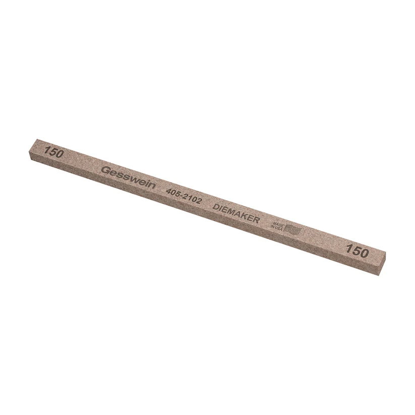 [405-2102] Gesswein® Diemaker Stones - 1/4" x 1/4" x 6", 150 Grit  (Pkg. of 12)