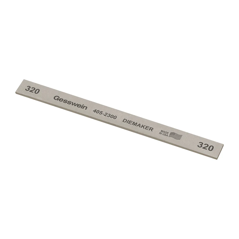 [405-2300] Gesswein® Diemaker Stones - 1/2" x 1/16" x 6", 320 Grit  (Pkg. of 12)