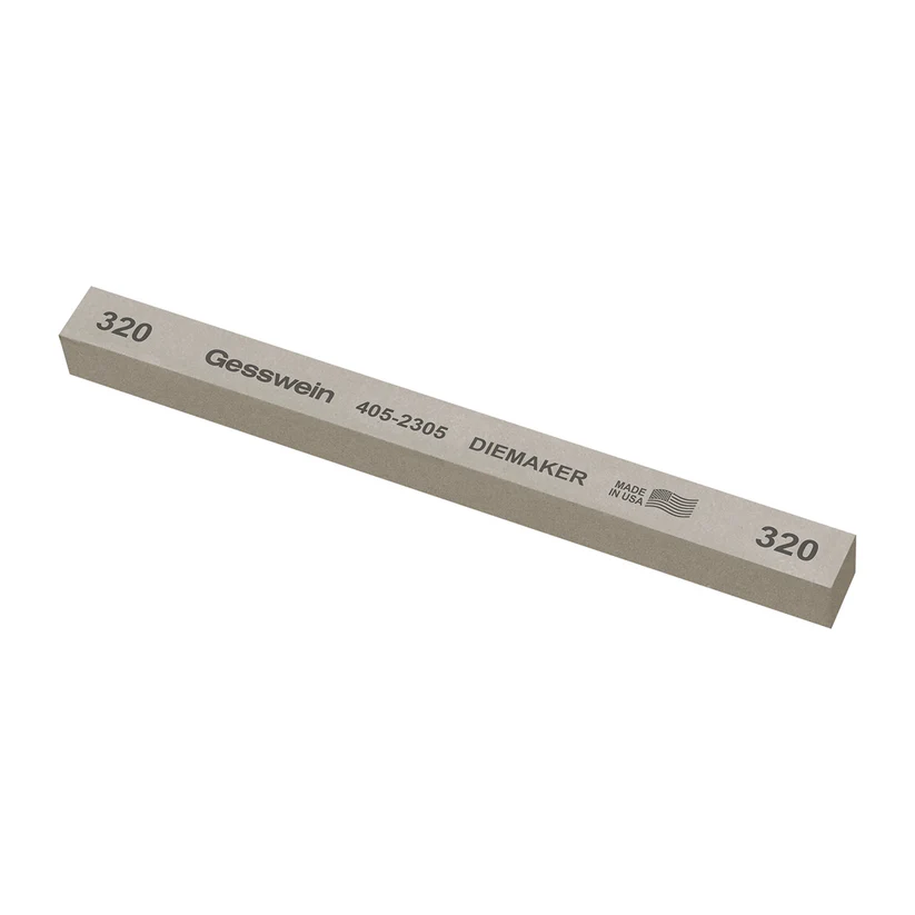 [405-2305] Gesswein® Diemaker Stones - 1/2" x 1/2" x 6", 320 Grit  (Pkg. of 6)