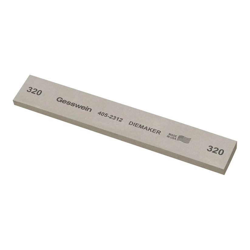 [405-2312] Gesswein® Diemaker Stones - 1" x 1/4" x 6", 320 Grit  (Pkg. of 6)